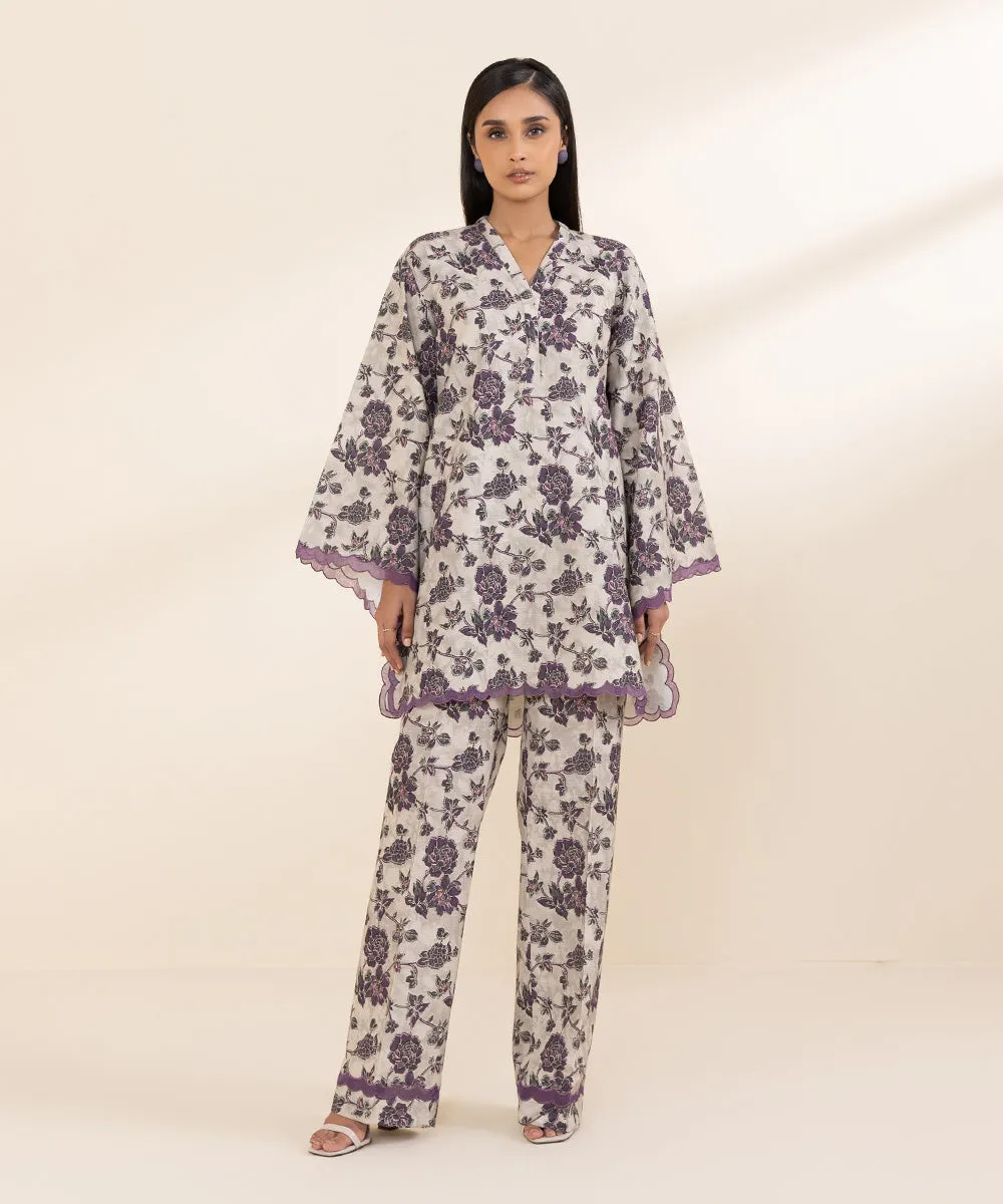 2 Piece - Printed Light Khaddar Suit