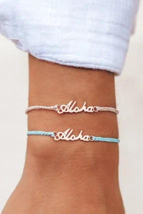 ALOHA SCRIPT CHARM BRACELET | PURA VIDA