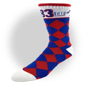 Andre Reed 83 Harlequin Athletic Crew Socks