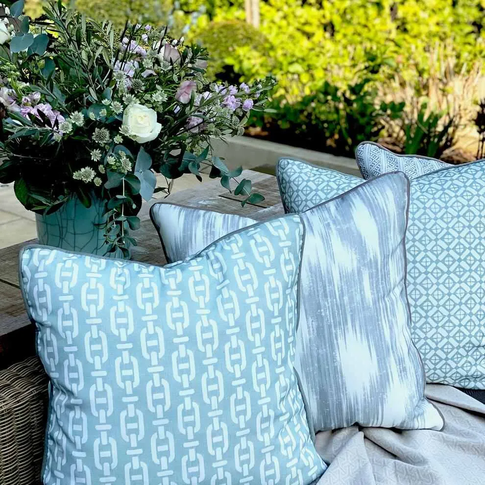 Apulia Outdoor Cushion - Celadon - Andrew Martin