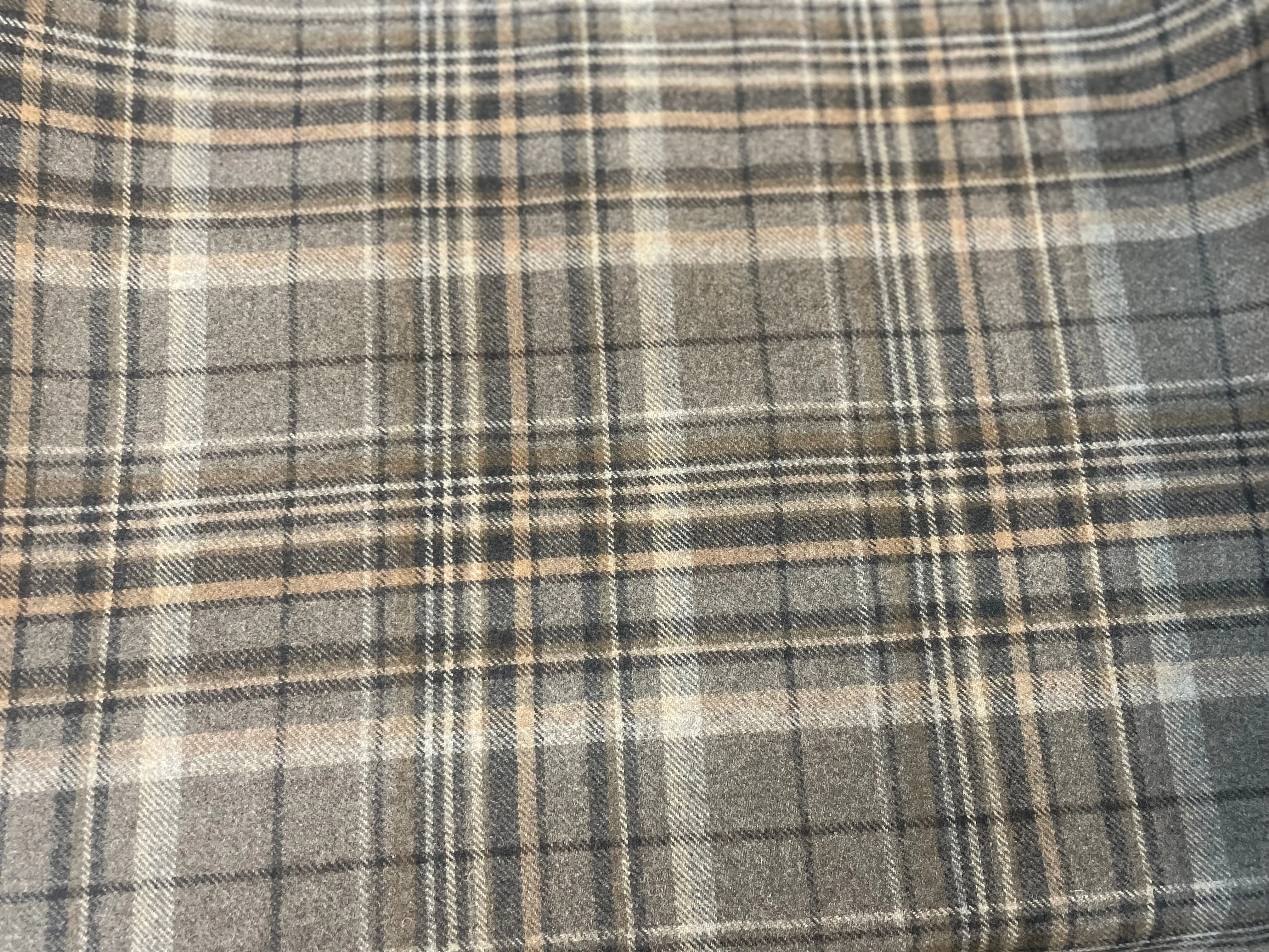 Designer Fused Wool Boucle - Autumn Plaid