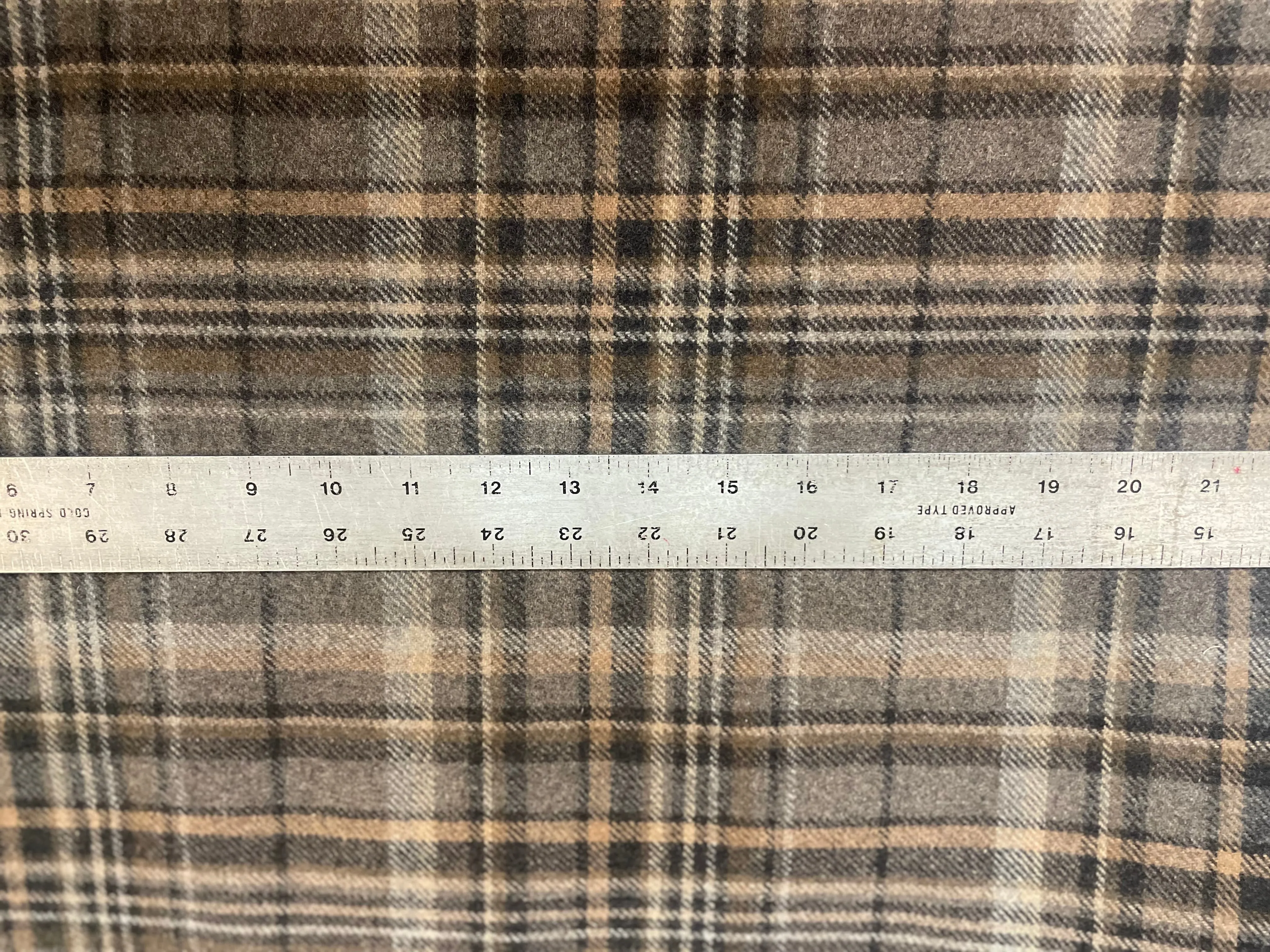 Designer Fused Wool Boucle - Autumn Plaid