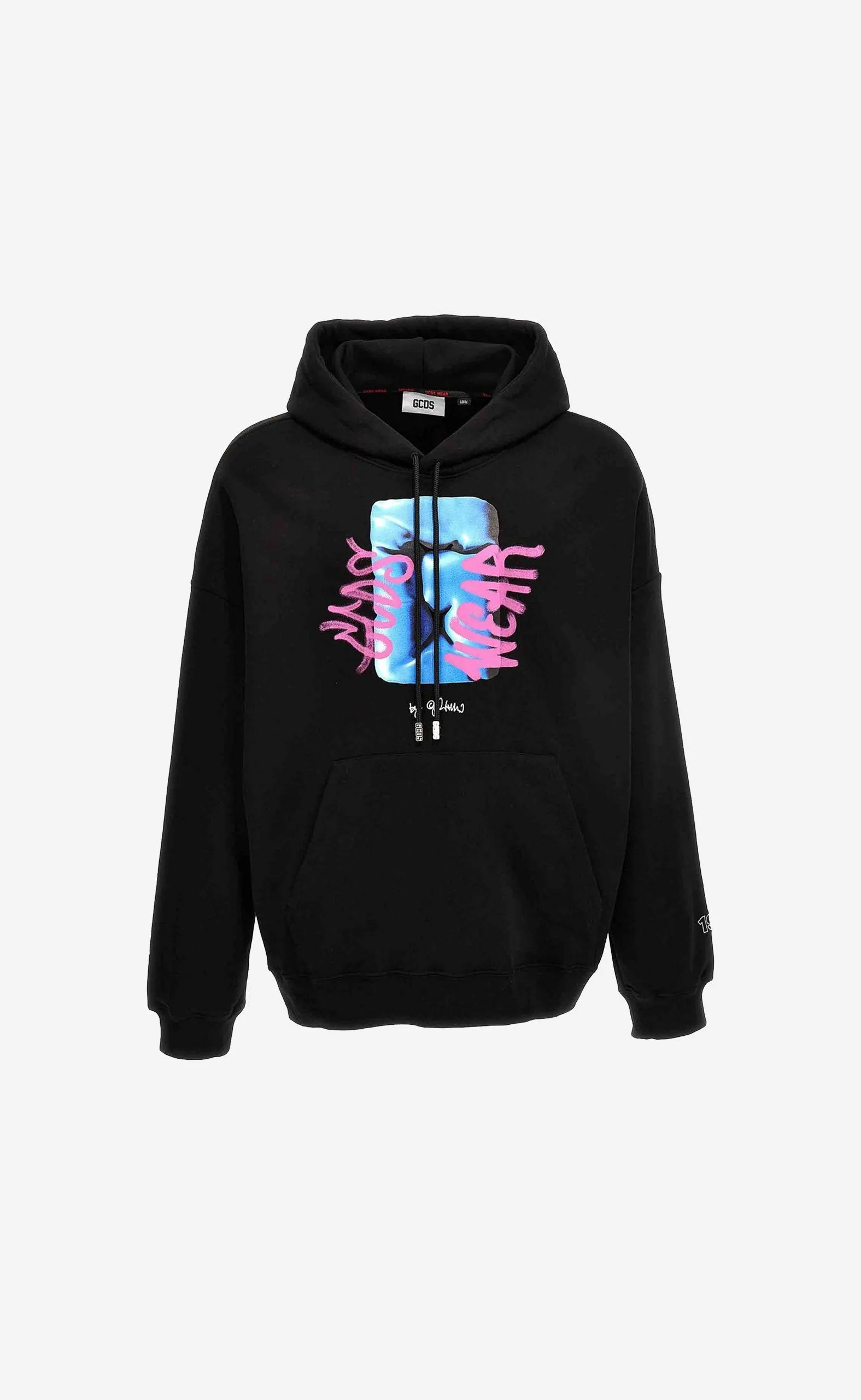 G GRAFFITI HOODIE BLACK