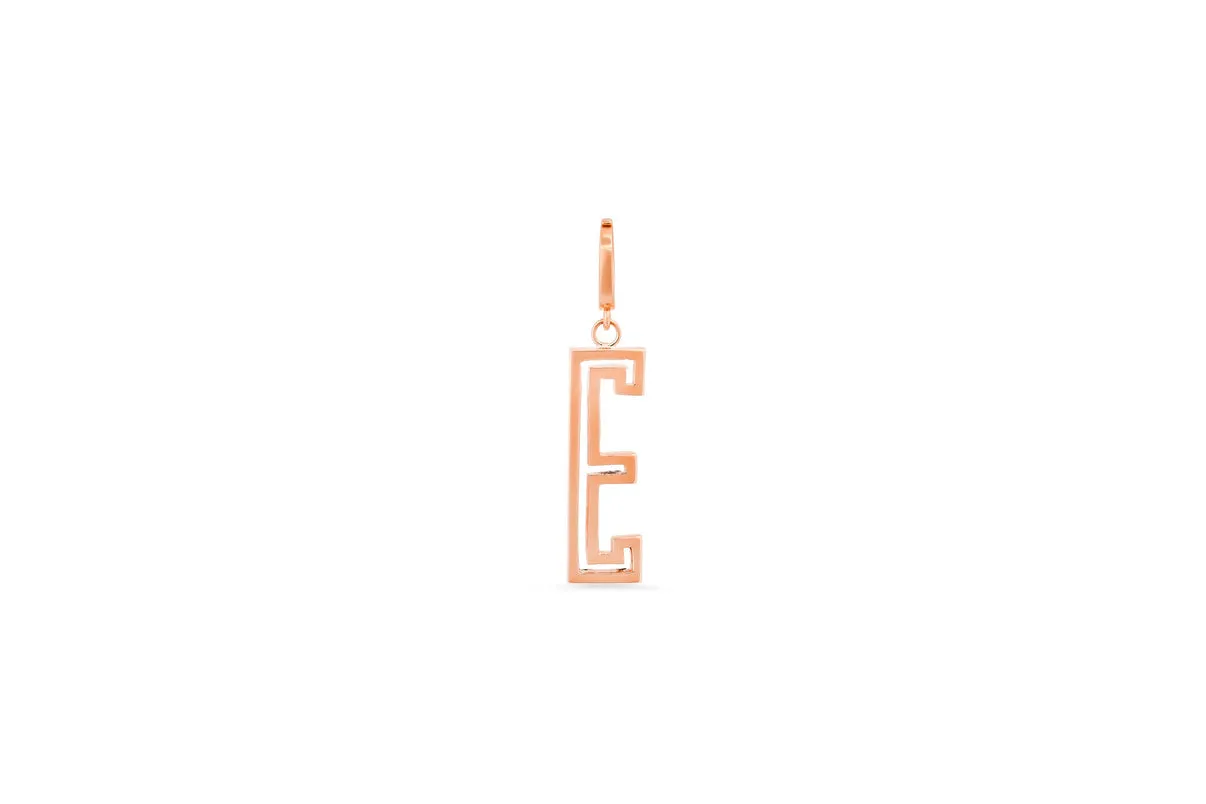 High Polish Outline Initial Charm