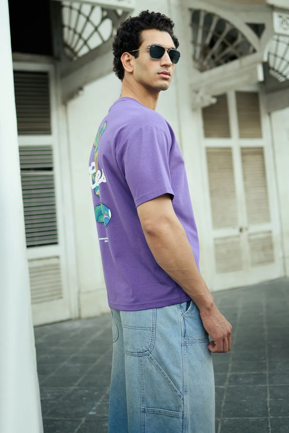 Men's Purple Graffiti T-Shirt