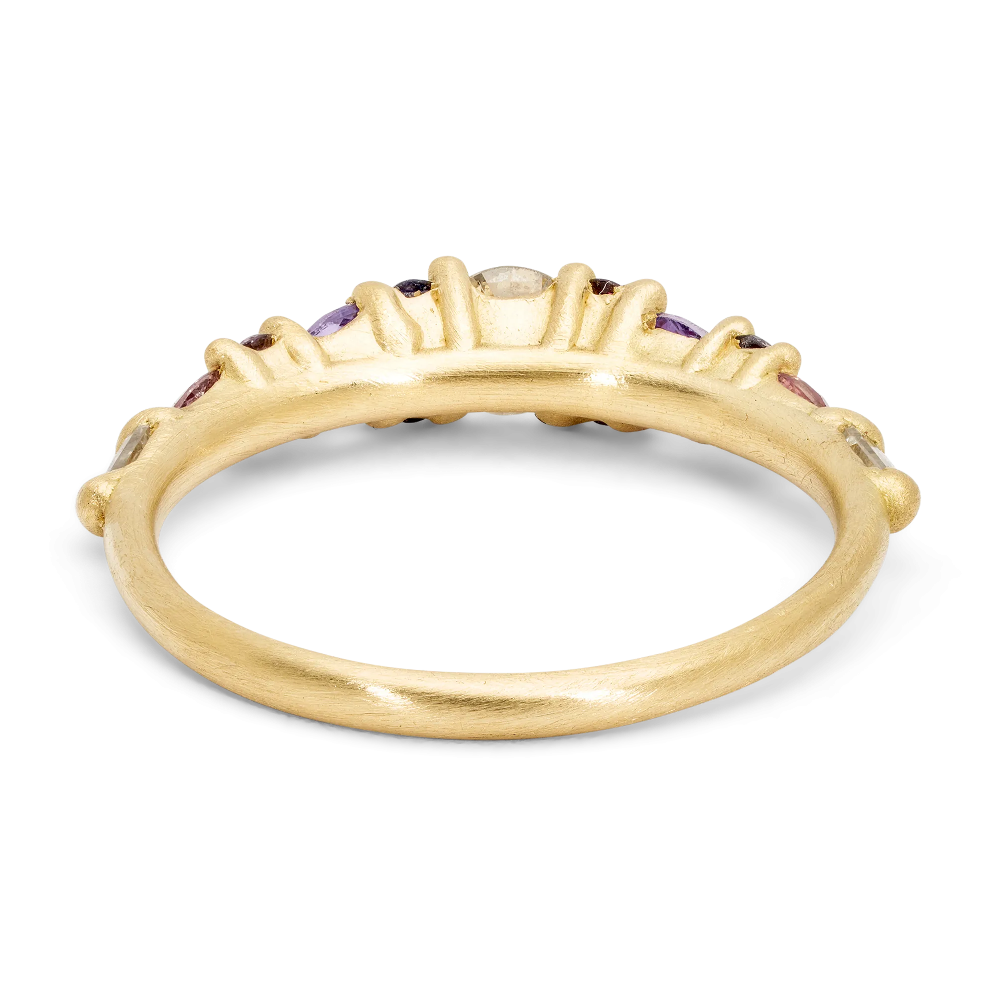 Purple Marietta Ring with Diamonds - Made to Order