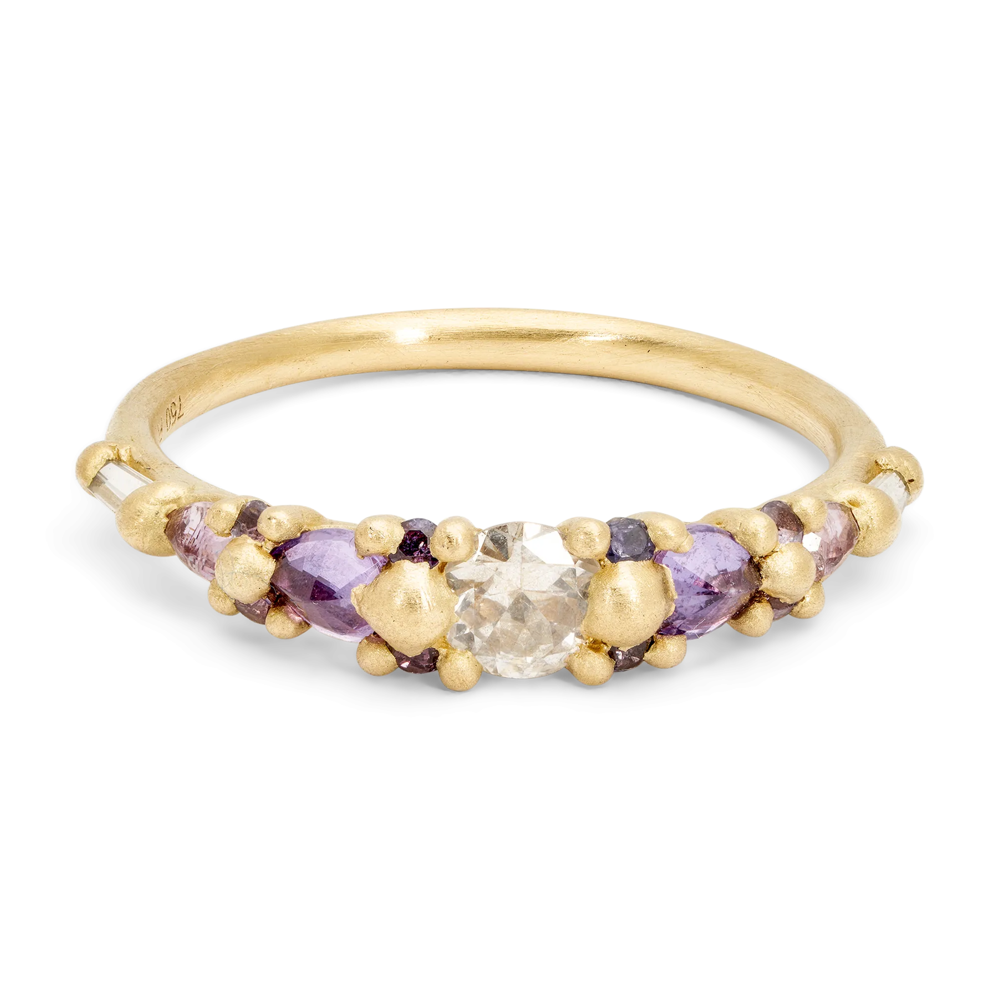 Purple Marietta Ring with Diamonds - Made to Order