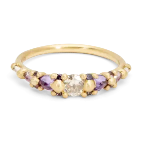 Purple Marietta Ring with Diamonds - Made to Order