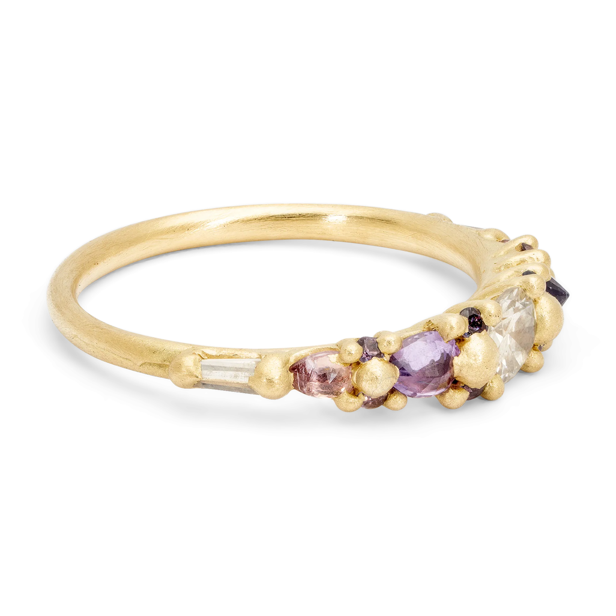 Purple Marietta Ring with Diamonds - Made to Order