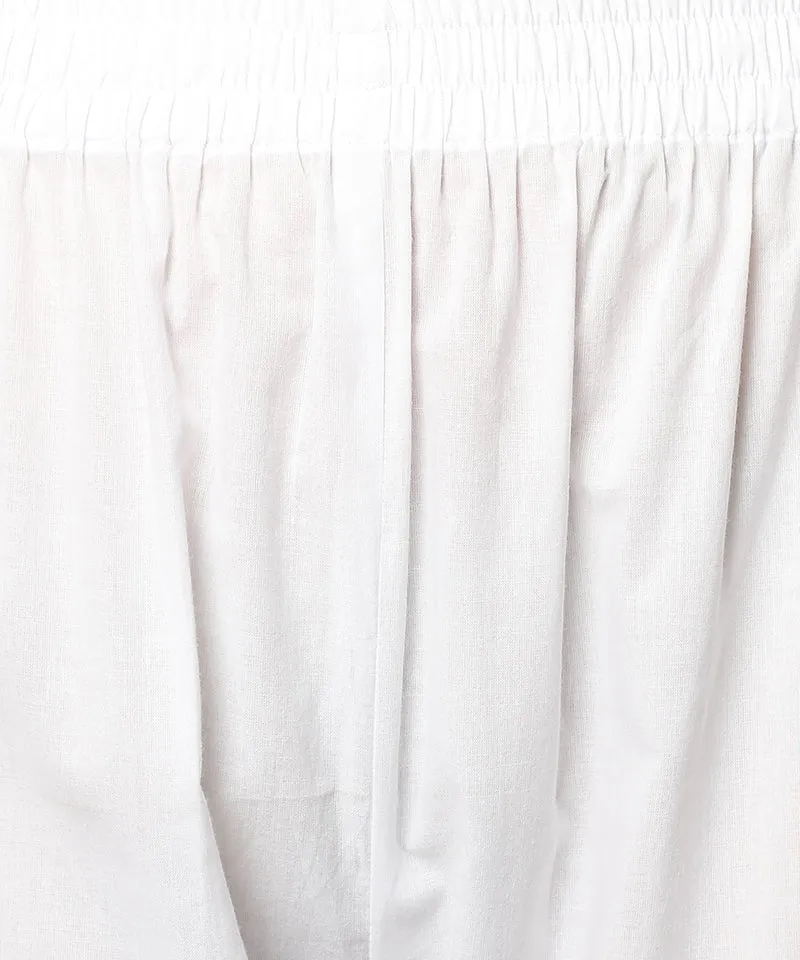 White Cotton Gota Gharara Pants